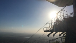 Старый вагончик вновь появился на линии пятигорской канатной дороги