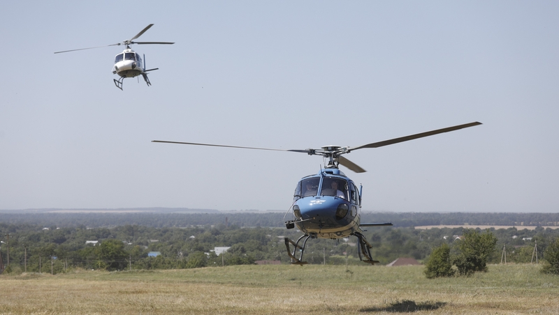 Вертолёт совершил жёсткую посадку недалеко от трассы Пятигорск — Георгиевск